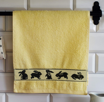 Полотенце махровое 30*60см Kitchen Rabbits желтый 400гр/м2 Casa Conforte *10 Полотенце махровое 30*60см Kitchen Rabbits желтый 400гр/м2 Casa Conforte *10