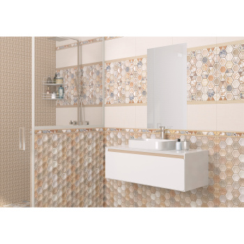 Плитка 41.8х41.8 см напольная 1.92 м² Alma Ceramica Asteria, бежевый с рисунком Плитка 41.8х41.8 см напольная 1.92 м² Alma Ceramica Asteria, бежевый с рисунком