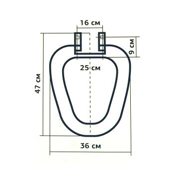 Сиденье для унитаза, 47х36 см, белый Сиденье для унитаза, 47х36 см, белый