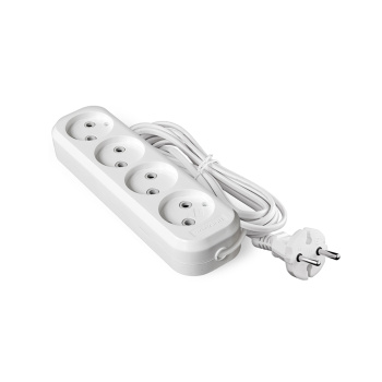 Удлинитель бытовой UNIVersal У6-766, 4 розетки, 10 м, ПВС, 2х0,75 мм2, 1300 Вт, без заземления