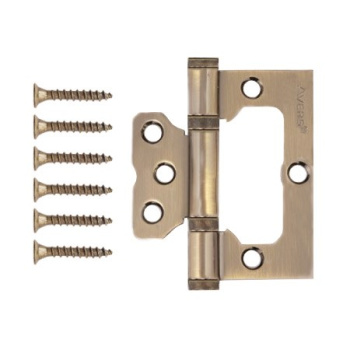 Петля без врезки 75*63*2,5мм БРОНЗА AB (комплект 2шт.) AVERS *1/6/48