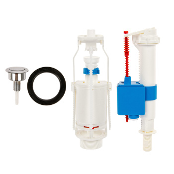 Арматура бачка АНИ Пласт, нижний подвод, кнопка белая