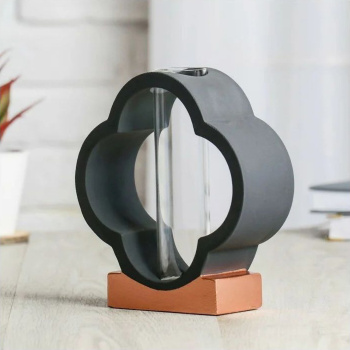 Ваза керамика настольная "Призма" 17*18*6 см, круги 4731869