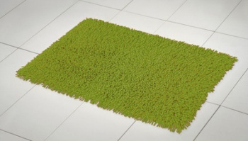 Коврик д/ванной "макароны" (50см х 80см) Салатовый *1