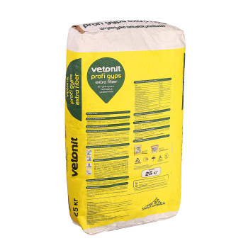 Штукатурка гипсовая Vetonit Profi gyps, суперпластичная, 25 кг, белый