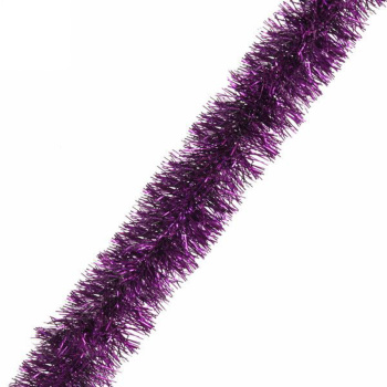Мишура 2 м, 9 см, "Матовые искры", фиолетовый