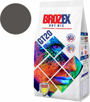 Затирка для швов 2 кг BROZEX GT20, графит Затирка для швов 2 кг BROZEX GT20, графит