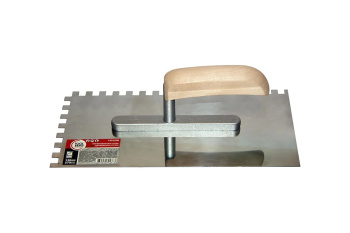 Кельма штукатурная 270*130мм зуб 8*8мм нерж сталь деревянная ручка арт.1401208 TOOLBERG *1/12/60