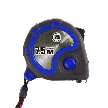 Рулетка 7,5м*25мм резин.корпус T4P (арт.2501513) *1/12/60