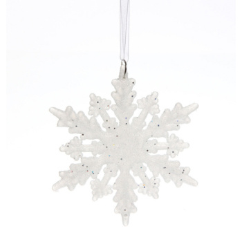 Подвеска "Морозная снежинка" 10*10 см, Белый
