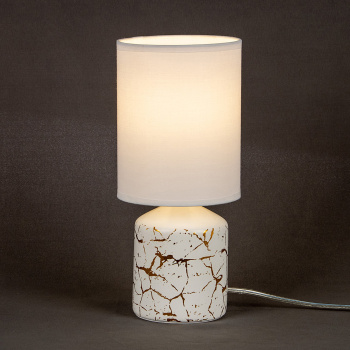 Лампа настольная G32236A/1T WT+GD WT Е14 40Вт S=2м2 *1/24 Лампа настольная G32236A/1T WT+GD WT Е14 40Вт S=2м2 *1/24