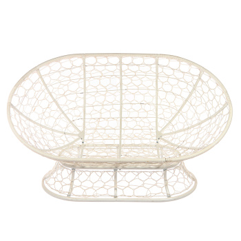 Диван садовый "Мамасан" цвет белый, подушка микс, 75*164*104 см, до 180 кг М-групп *1