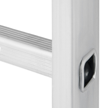 Лестница ПРИСТАВНАЯ алюм. 9 ступеней "Новая высота" общ.дл.2,37м,вес 2,8кг,max нагр.150кг1210109 *1