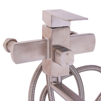 Смеситель универсальный "Potato" плоский излив с переключ. душа, нерж. сталь P22304S  *1/10 Смеситель универсальный "Potato" плоский излив с переключ. душа, нерж. сталь P22304S  *1/10