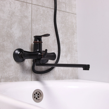 Смеситель для ванны "Potato" P22139HG длинный излив (черная бронза) *1/10 Смеситель для ванны "Potato" P22139HG длинный излив (черная бронза) *1/10