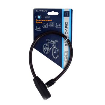 Замок навесной велосипедный PD-80-35CM черный Апекс *1/24/96