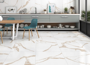 Керамогранит 1.44 м² Global Tile Majestic GT60600303MR, 600х600х9.5 мм, глазурованный, белый Керамогранит 1.44 м² Global Tile Majestic GT60600303MR, 600х600х9.5 мм, глазурованный, белый