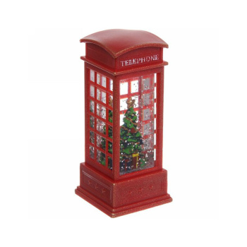 Сувенир с подсветкой "Christmas", Телефонная будка - Елочка, 12.5х5.3х5.3 см