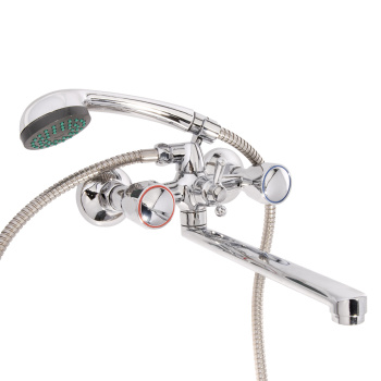 Смеситель для ванны Roegen RR120B, длинный излив, двухвентильный