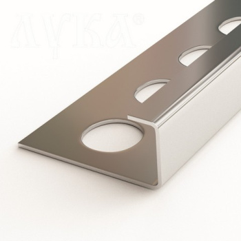 Профиль для кафеля внешний 10мм сталь-К 10НСП.2700.001 нерж.сталь Лука *5