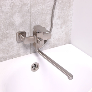 Смеситель универсальный "Potato" плоский излив с переключ. душа, нерж. сталь P22304S  *1/10 Смеситель универсальный "Potato" плоский излив с переключ. душа, нерж. сталь P22304S  *1/10