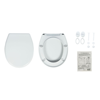 Сиденье для унитаза УКЛАД Эконом, 42х36 см, белый