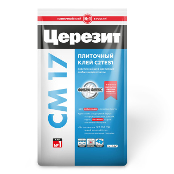 Клей для плитки Церезит СМ 17 Супер Флекс, эластичный, 5 кг