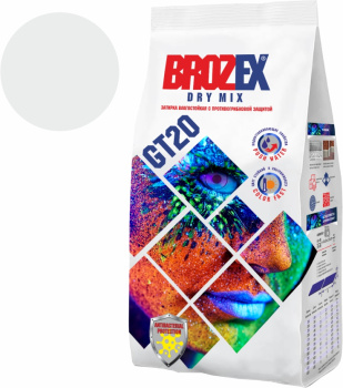 Затирка для швов 2 кг BROZEX GT20, светло-серый Затирка для швов 2 кг BROZEX GT20, светло-серый