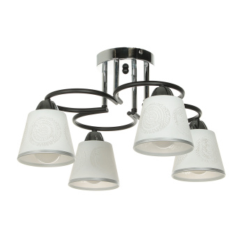 Люстра А2307/4 BK+CH 4*40Вт Е27 (h=280; d=480) S=20м2 VERNER LIGHTING *1