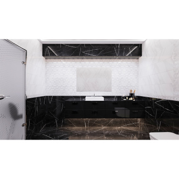 Плитка 60х25 см настенная 1.2 м² Global Tile Aurora geometry, черный