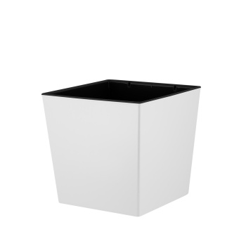 Кашпо пластм. "London CUBE"  4,2л 177х177мм h184мм со вставкой Белоснежный жасмин IG780010048 *1/6