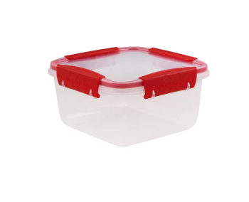Контейнер д/прод. пластм. "Butterfly bright" 1,2л 156х156х84мм герметичный Красный 78459  *1/8