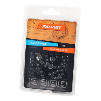 Цепь пильная шина50см 76звеньев шаг0,325" паз1.5мм 21ВР-76Е PATRIOT *1/10/60