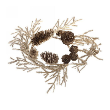 Венок хвойный новогодний "Волшебный иней", 30 см