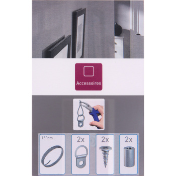 Подвес для рамок и картин ArtiTeq: подвес D-образный (2шт.) + стальной трос 9.5590 3589944