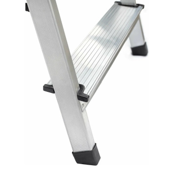 яяяСтремянка алюминиевая 2-х сторонняя 6 ступеней, выс.верхн.пл.1,23м "UFUK AL" 111406 "Perilla" *1