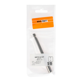 Адаптер для бит 100мм магнитный хвостовик 1/4" (BH100SS14001) NovoCRAFT *1/25