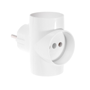 Разветвитель 3роз. б/з круглый 16А 250В "TDM" SQ1806-0041/0042 *1/20/240