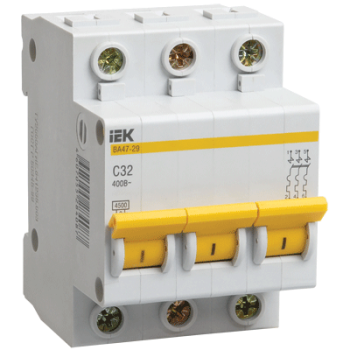 Авт.выкл. IEK ВА47-29 25А/3П 4,5кА х-ка С MVA20-3-025-C *4/48