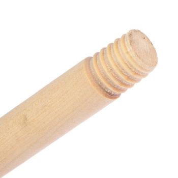 Черенок для щетки подметальной, швабры, деревянный, с резьбой d-24 L-120 *10