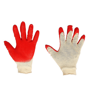 Перчатки ХБ с латекс один облив 13кл 4нит 40гр белкрас (арт.517Р)