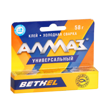 Клей холодная сварка Алмаз быстрого действия, универсальный, 58 г Клей холодная сварка Алмаз быстрого действия, универсальный, 58 г