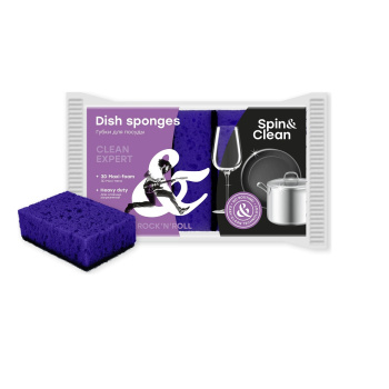 Губки д/посуды "Rock-n-Roll" "Clean Expert" 5шт SC680212093 ("Spin Clean") *40 Губки д/посуды "Rock-n-Roll" "Clean Expert" 5шт SC680212093 ("Spin Clean") *40