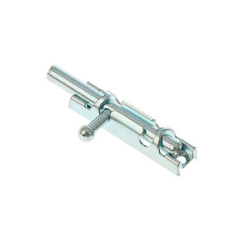 Шпингалет ЦИНК 80мм ЗТ цинк с цельн.движком (Индивидуальная упаковка) ДомоСтрой *10/100