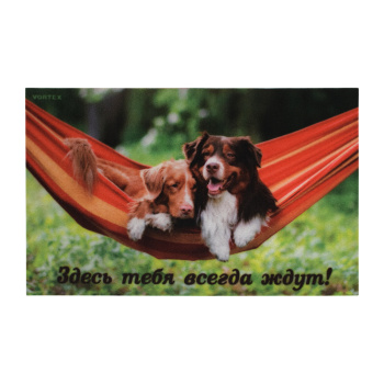 Коврик 50*80 см влаговпитывающий "Samba" "Собаки в гамаке" "VORTEX" (арт.24217) *1/10
