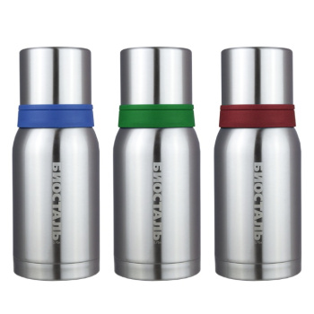 Термос нерж."Биосталь" 0,75л Узк.горло "Охота" 2 чашки Цветной обод NBA-750 *1/12