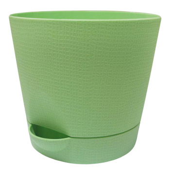 Кашпо пластм. "Le Parterre" 0,35л d верха 95мм h90мм с поддоном Зеленый 201-1 (Tek.A.Tek)*1/72