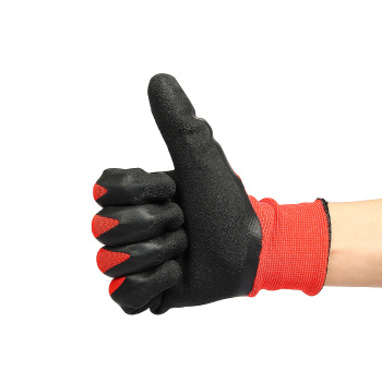 Перчатки рабочие нейлон с латекс, откр тыловая часть 10кл 3нит 65гр (4159, 4153 ) Ladoni *10/120/240