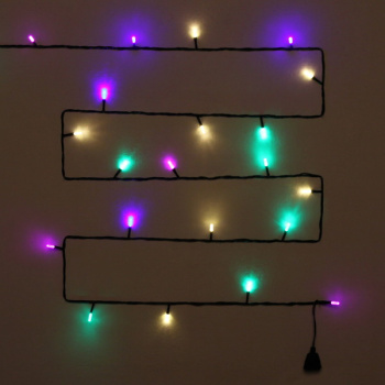 Гирлянда электрическая для дома "Премиум" 5м 35ламп Мультицвет черн. пров 130-308 *1/200