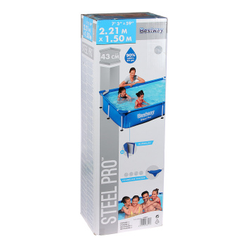 Бассейн каркасный BESTWAY Steel Pro, 221x150x43 см, 1200 л Бассейн каркасный BESTWAY Steel Pro, 221x150x43 см, 1200 л